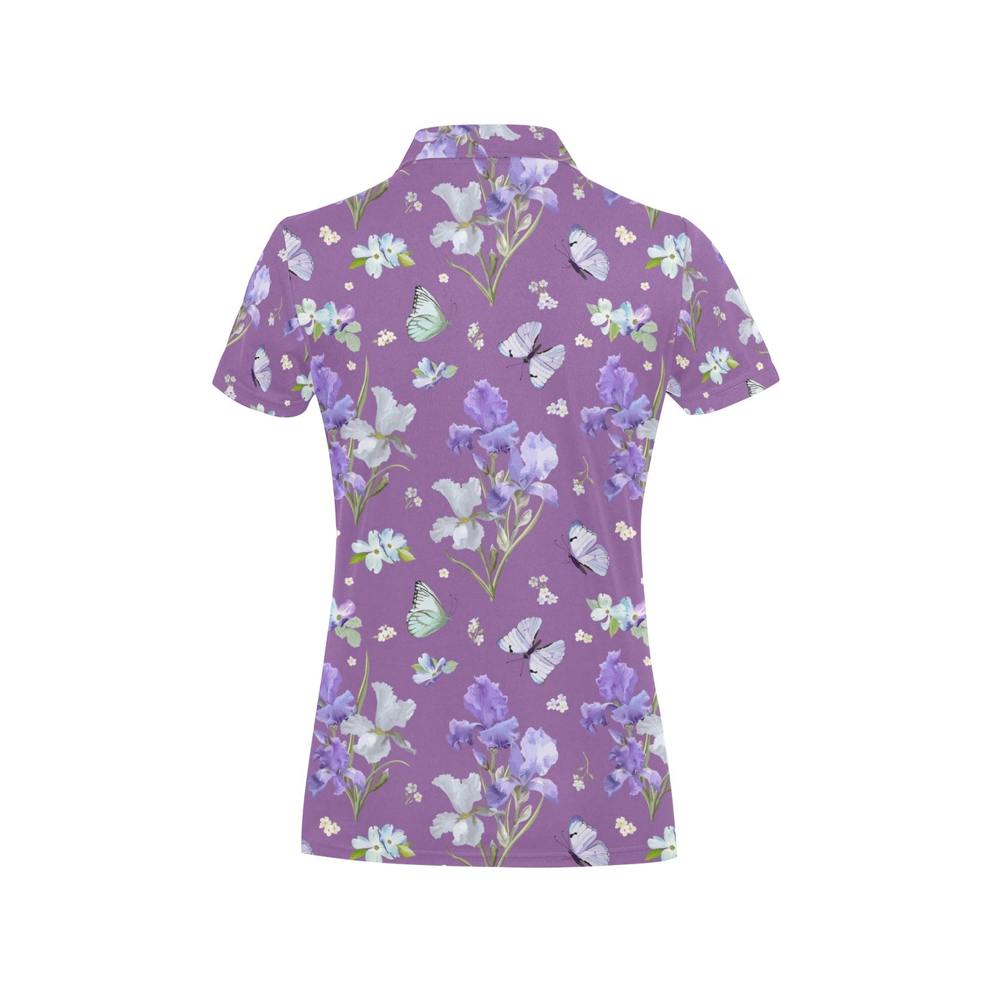 Iris Pattern Print Design IR09 Women's Polo Shirt