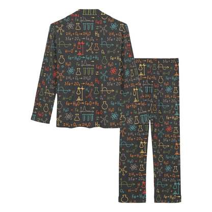 Chemical Pattern Print Design 03 Women's Long Pajama Set