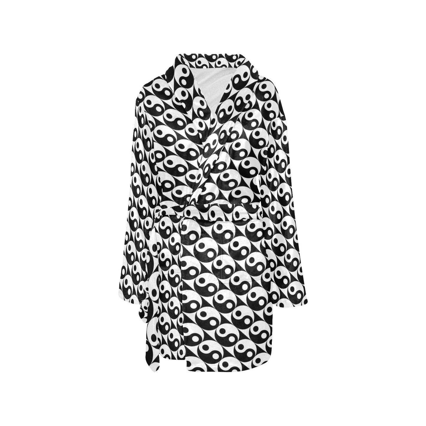 Yin Yang Print Design LKS304 Women's Fleece Robe