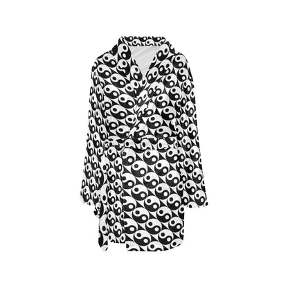 Yin Yang Print Design LKS304 Women's Fleece Robe