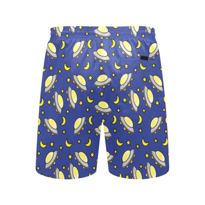 UFO Print Design LKS309 Men's Swim Trunks Beach Shorts