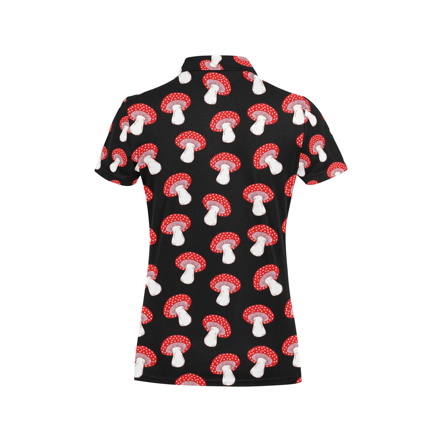 Mushroom Pattern Print Design A02 Women's Polo Shirt