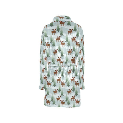Moose Print Design LKS402 Women's Fleece Robe