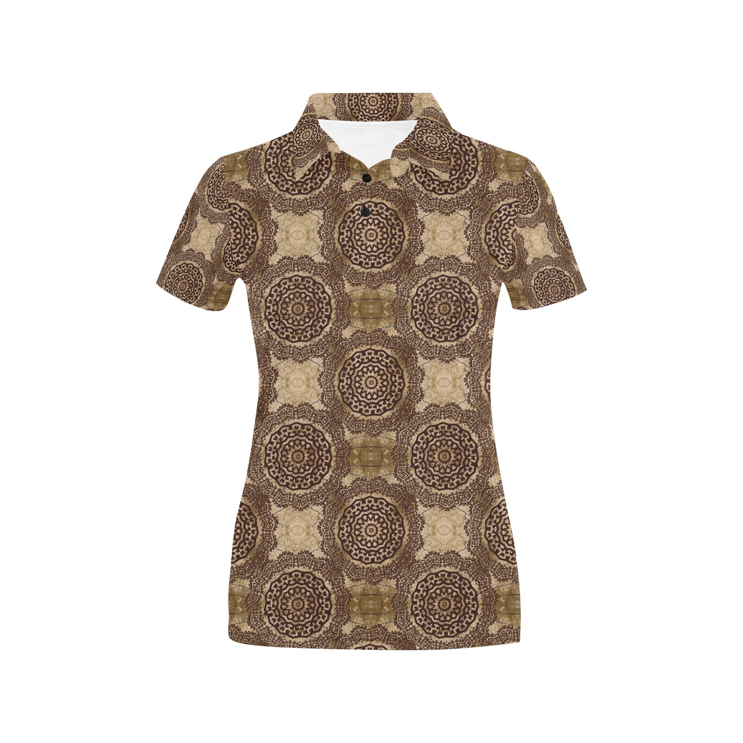 Ancient Greek Symbol Print Design LKS309 Women's Polo Shirt