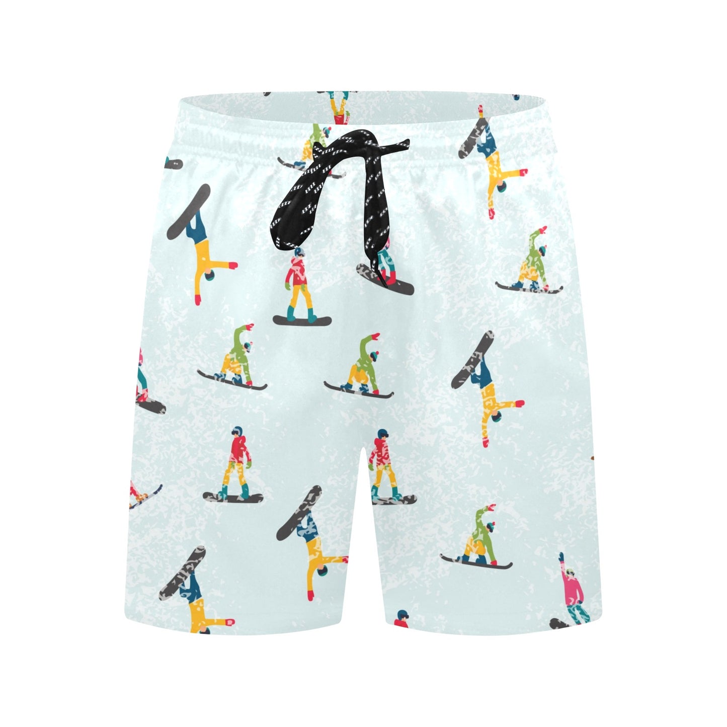 Snowboard Print Design LKS304 Men's Swim Trunks Beach Shorts