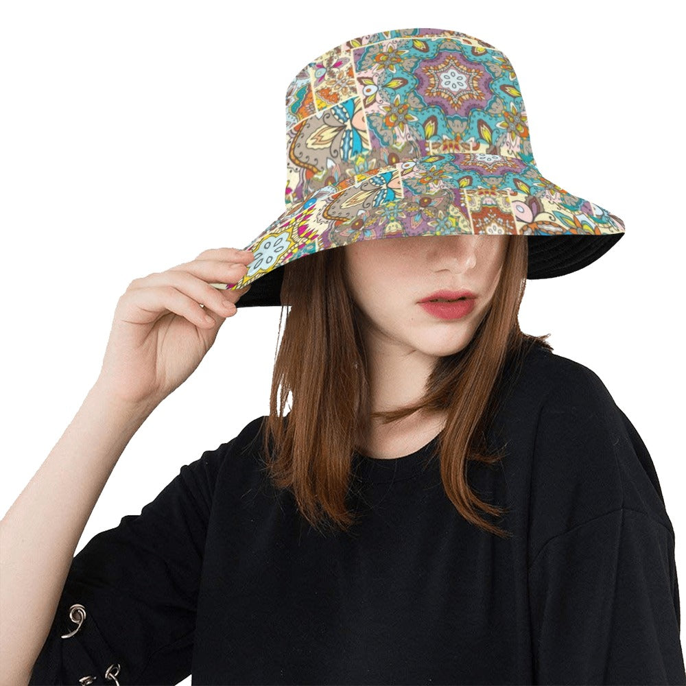 Patchwork Print Design LKS402 Unisex Bucket Hat