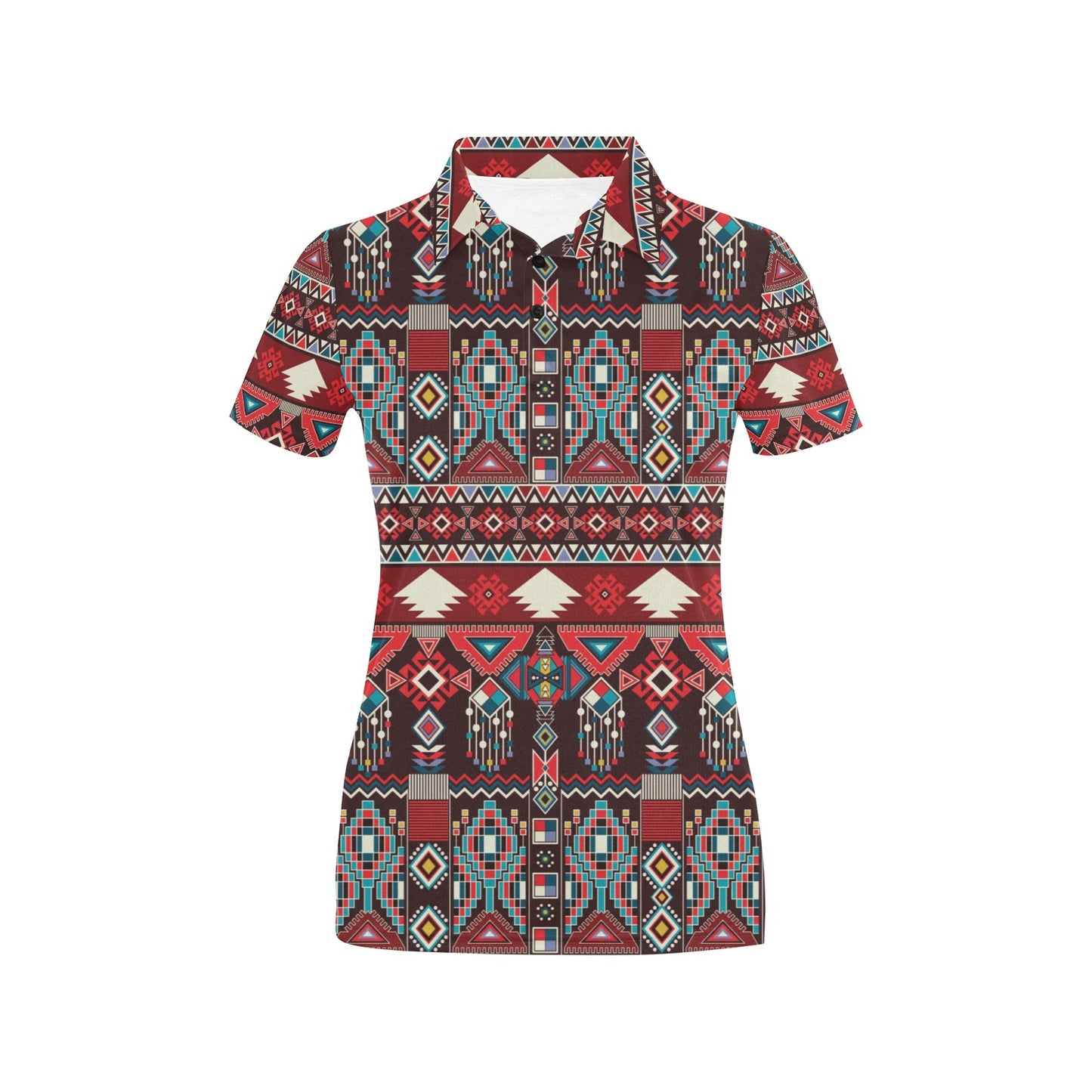 Tribal Aztec Indians native american Women's Polo Shirt