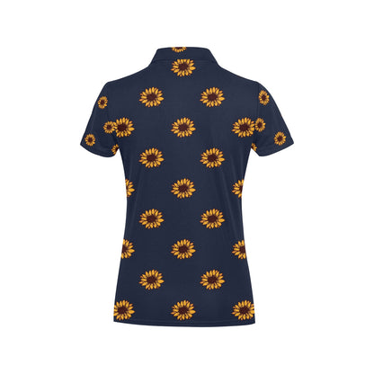 Sunflower Print Design LKS304 Women's Polo Shirt