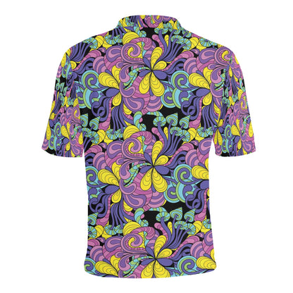 Trippy Print Design LKS305 Men Polo Shirt