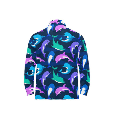 Dolphin Baby Long Sleeve Polo Shirt For Men's