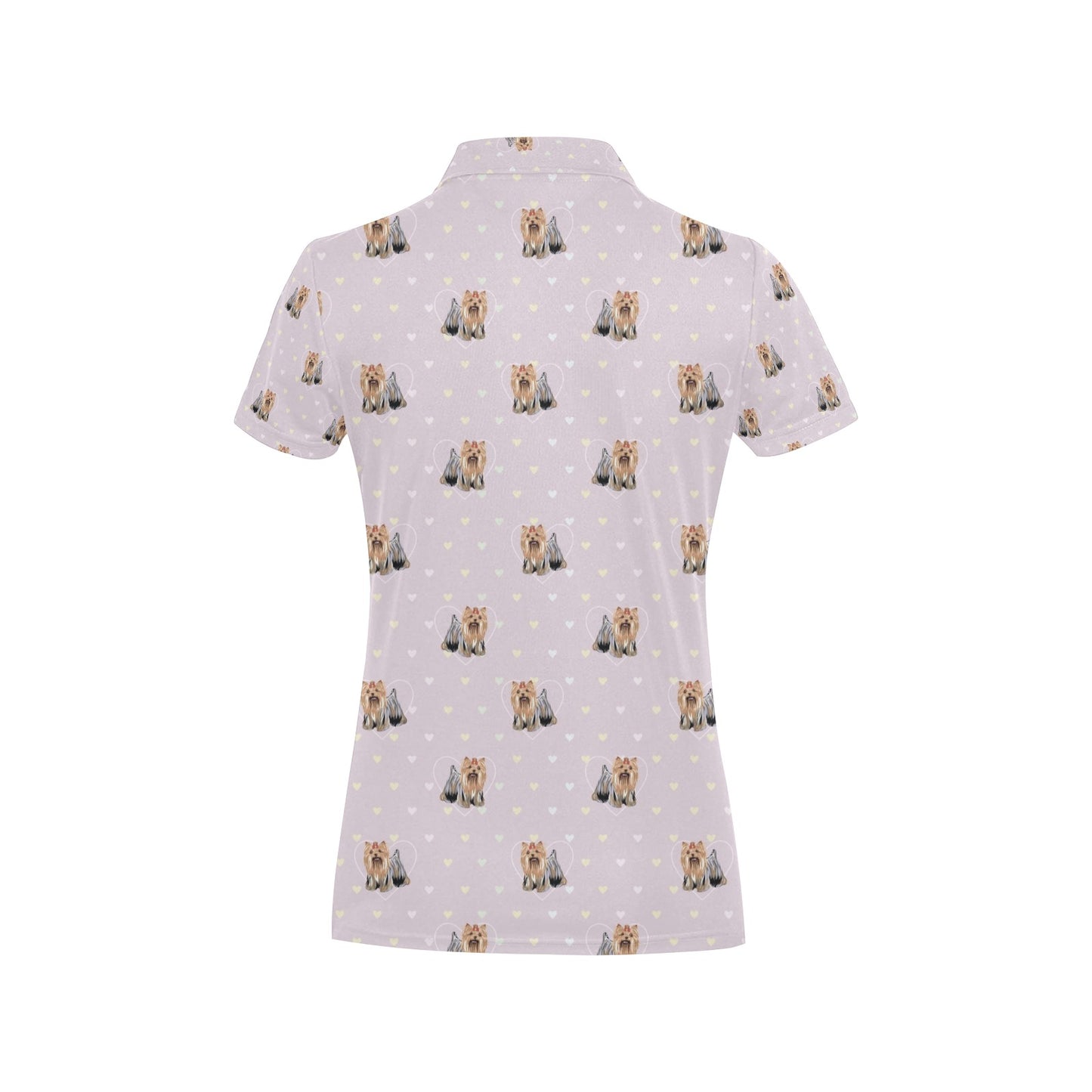 Yorkshire Terriers Print Design LKS302 Women's Polo Shirt
