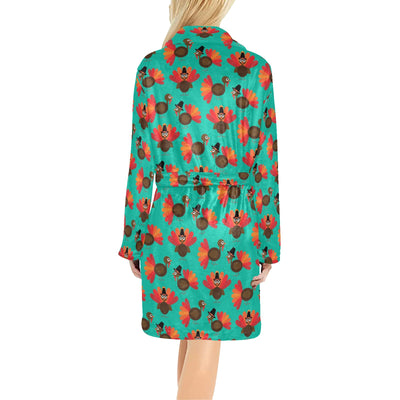 Thanksgiving Print Design LKS307 Women's Fleece Robe