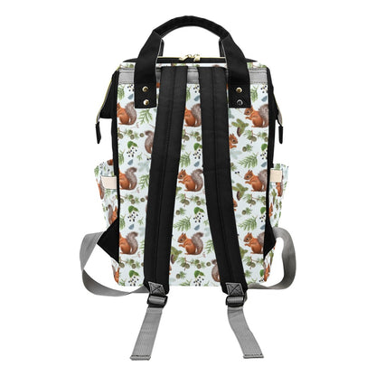 Squirrel Print Design LKS308 Diaper Bag Backpack