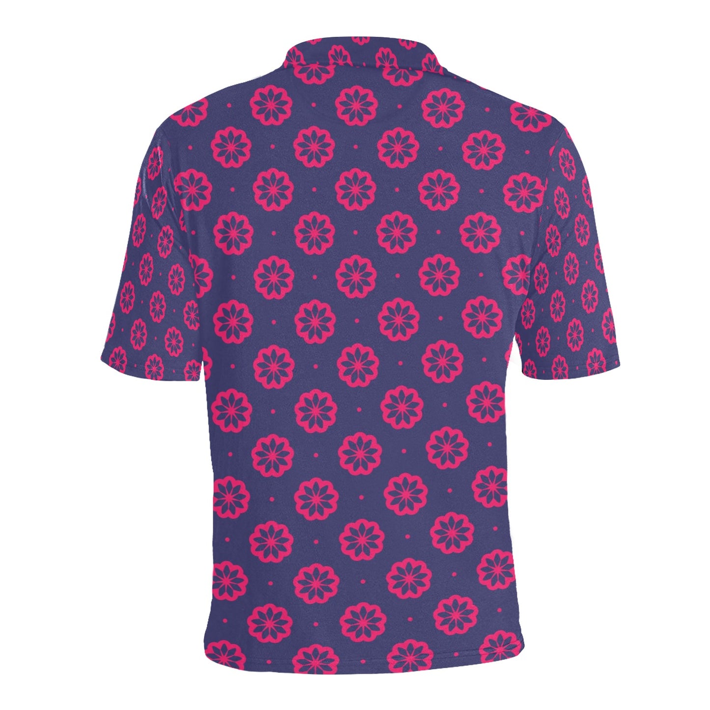 Water Lily Print Design LKS301 Men Polo Shirt