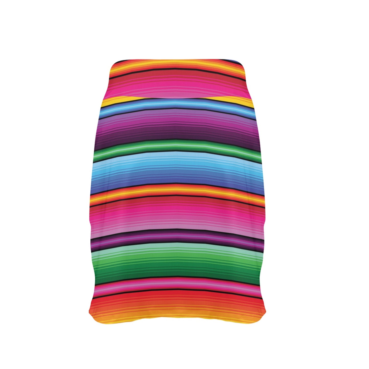 Mexican Blanket Colorful Print Pattern 17" Golf & Pickleball Skort with Pockets