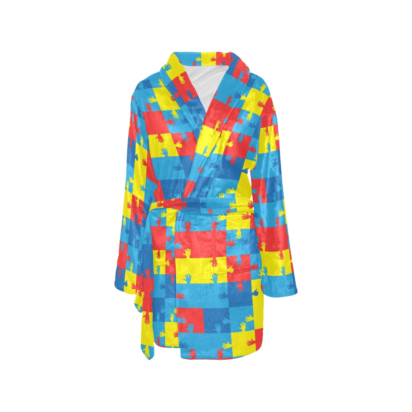Autism Awareness Design Themed Print Women's Fleece Robe