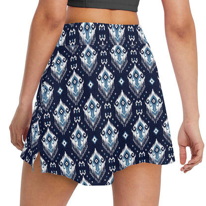 Ethnic Ornament Print Pattern 17" Golf & Pickleball Skort with Pockets