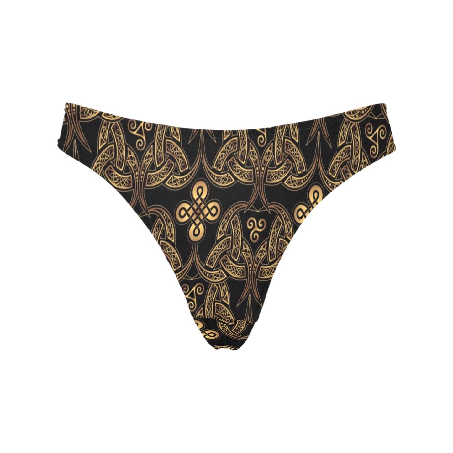 Celtic Knot Gold Design Women's Thongs