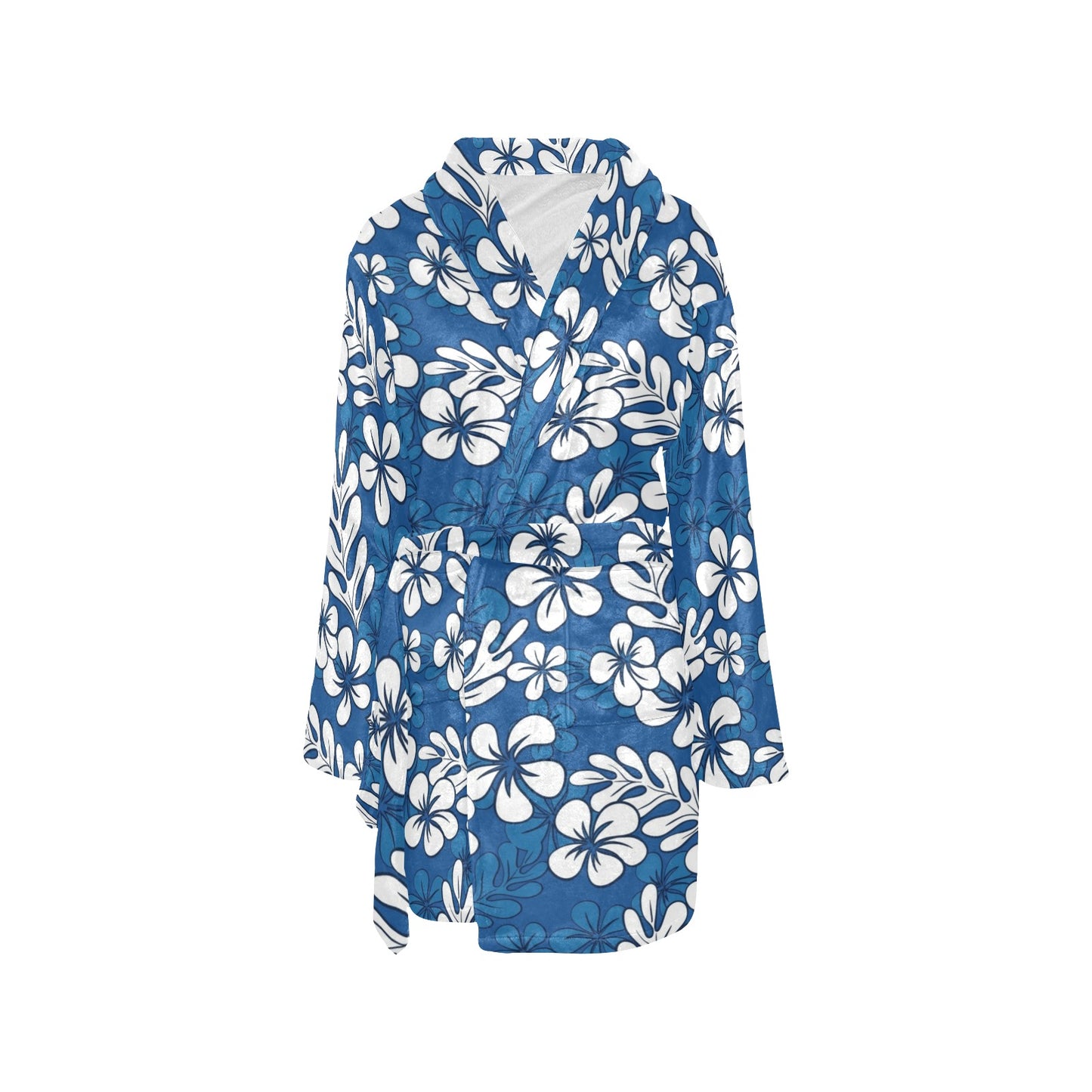 Plumeria Pattern Print Design PM015 Women's Fleece Robe