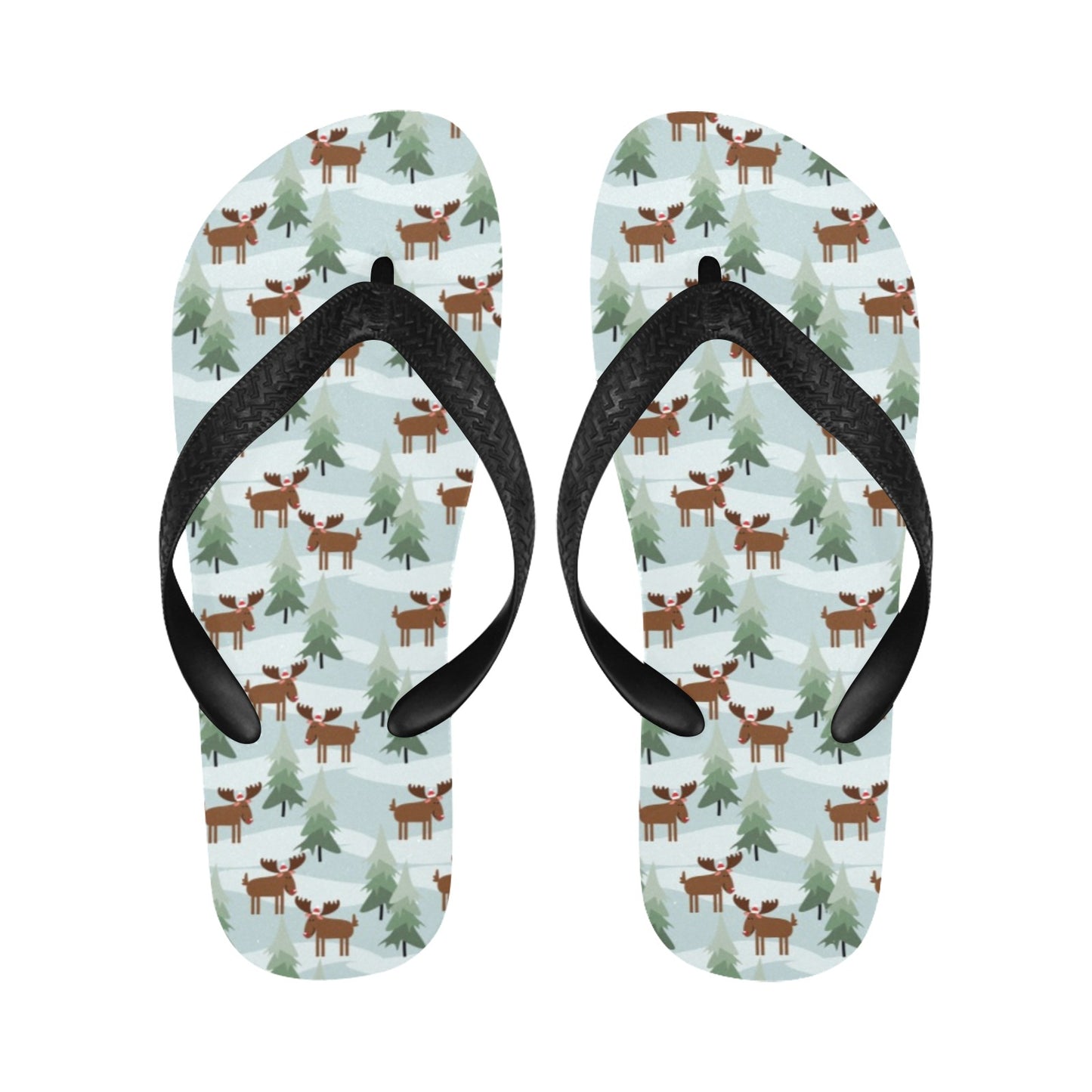 Moose Print Design LKS402 Flip Flops