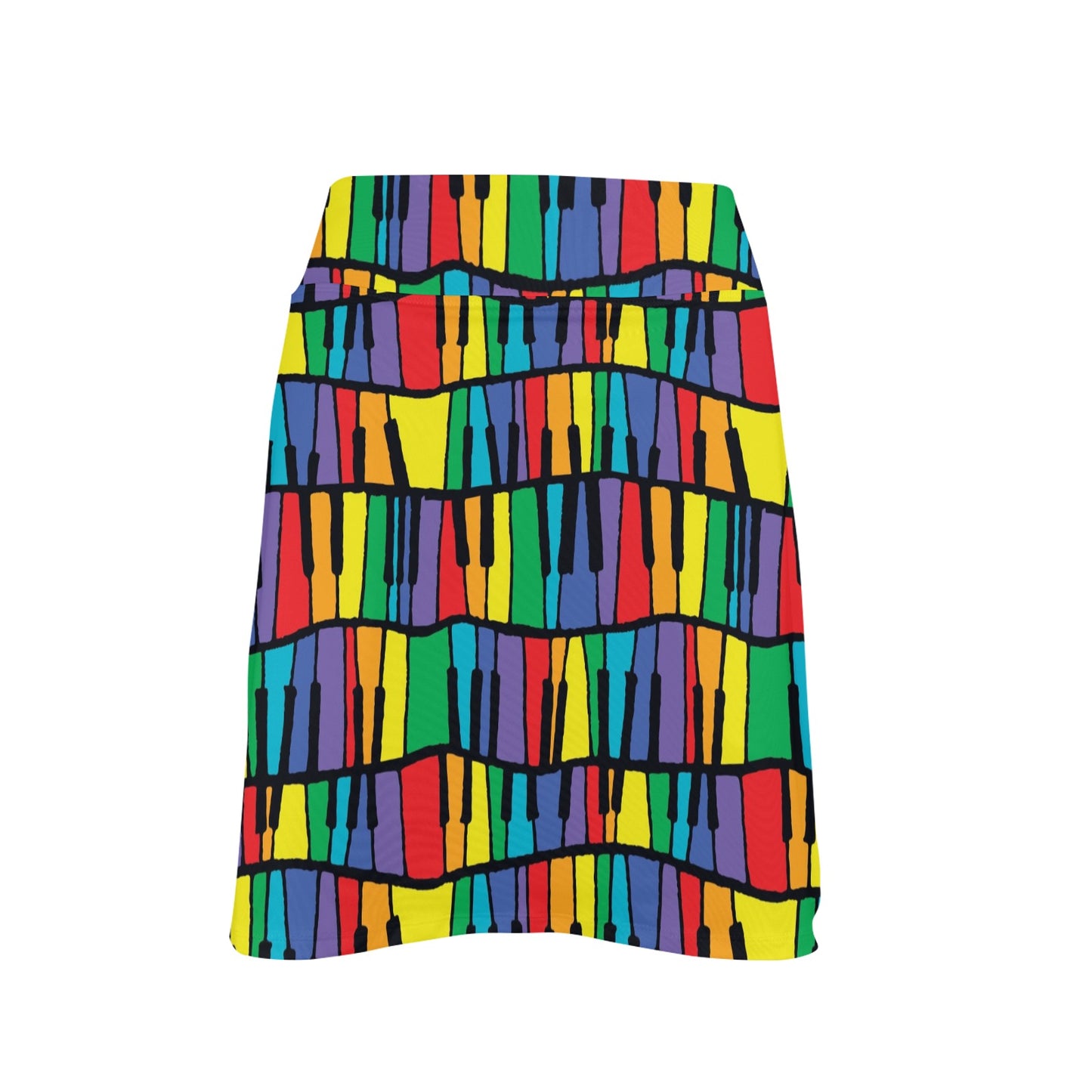 Piano Print Design LKS402 17" Golf & Pickleball Skort with Pockets