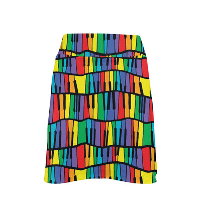 Piano Print Design LKS402 17" Golf & Pickleball Skort with Pockets