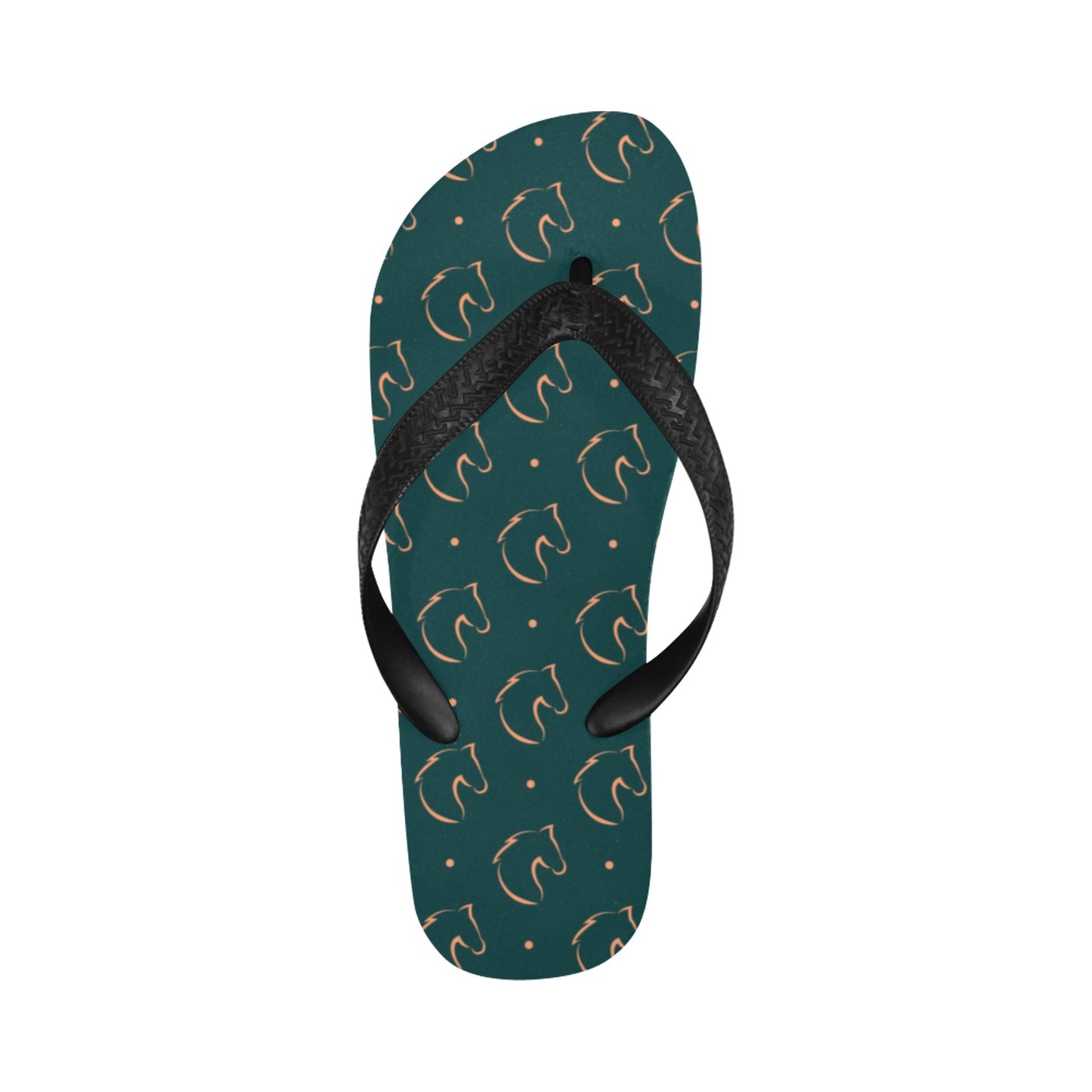 Horse Head Print Design LKS302 Flip Flops