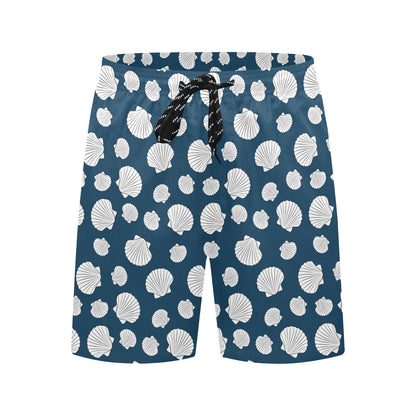 Seashell Print Design LKS3012 Men's Swim Trunks Beach Shorts