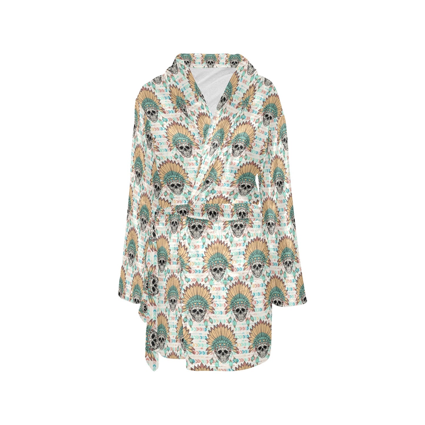 Boho Pattern Print Design 04 Women's Fleece Robe