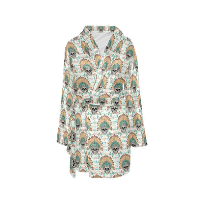 Boho Pattern Print Design 04 Women's Fleece Robe
