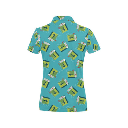 Bible Pattern Print Design 01 Women's Polo Shirt