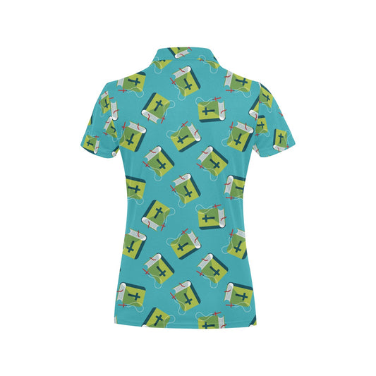 Bible Pattern Print Design 01 Women's Polo Shirt