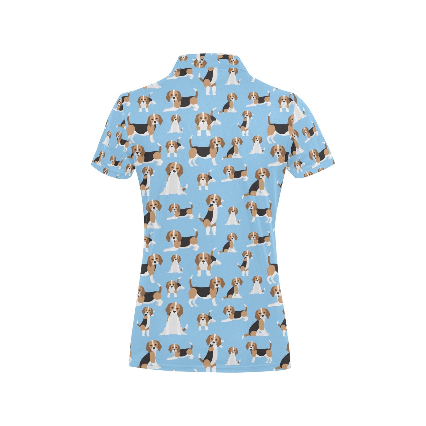 Beagle Pattern Print Design 03 Women's Polo Shirt