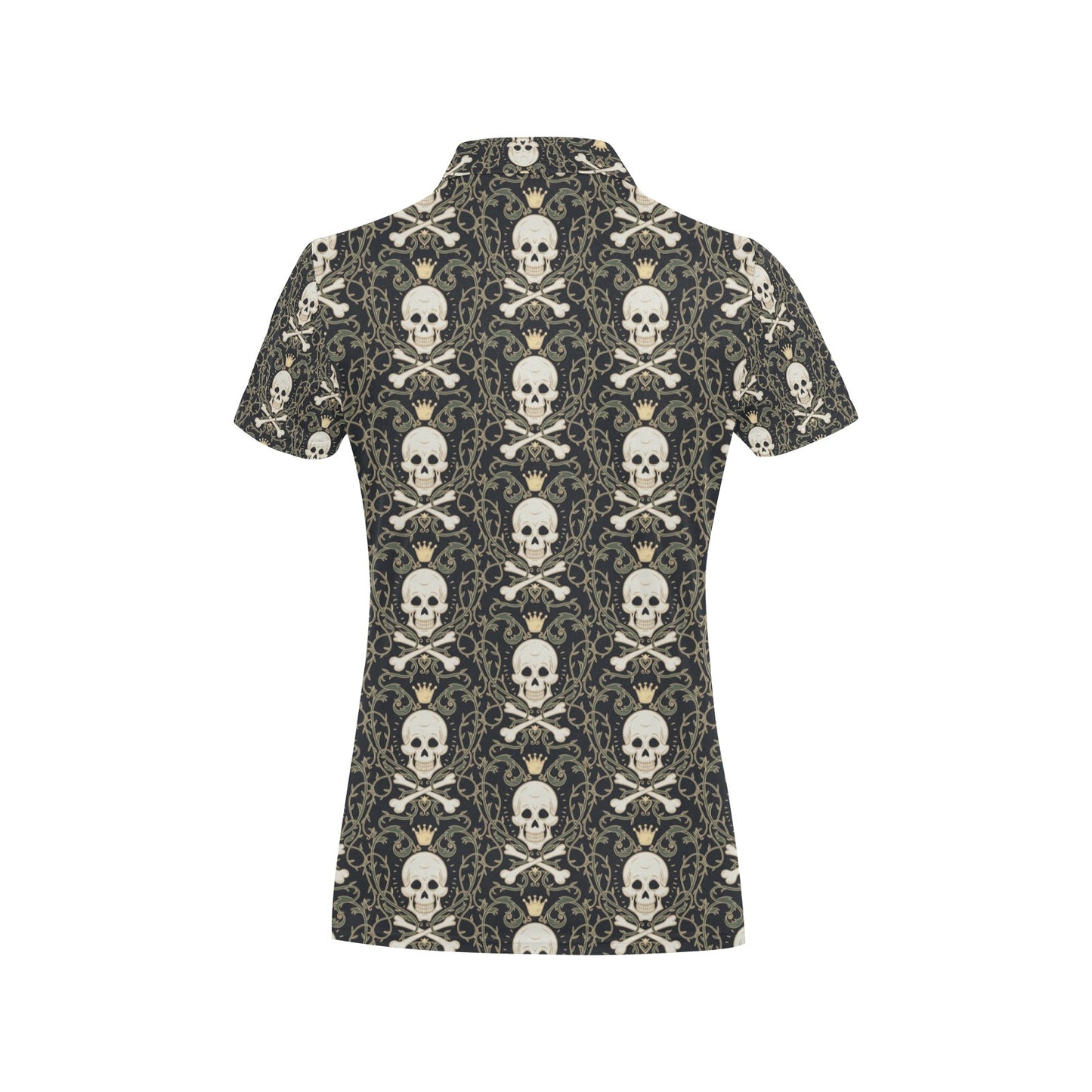 Skull King Print Design LKS307 Women's Polo Shirt