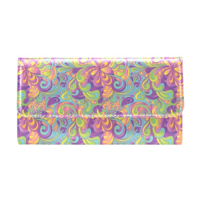 Trippy Print Design LKS306 Women's Trifold Wallet