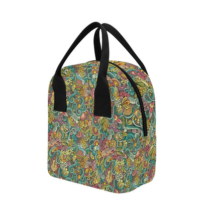 Hippie Print Design LKS302 Insulated Lunch Bag