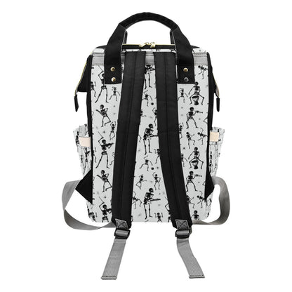 Skeleton Music Player Print Design LKS303 Diaper Bag Backpack
