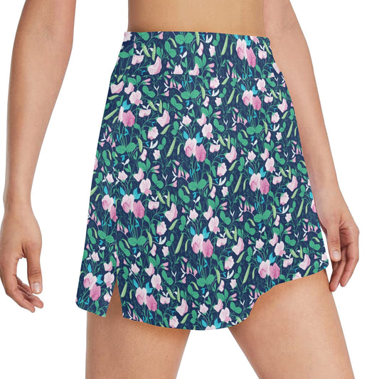 Sweet Pea Print Design LKS303 17" Golf & Pickleball Skort with Pockets