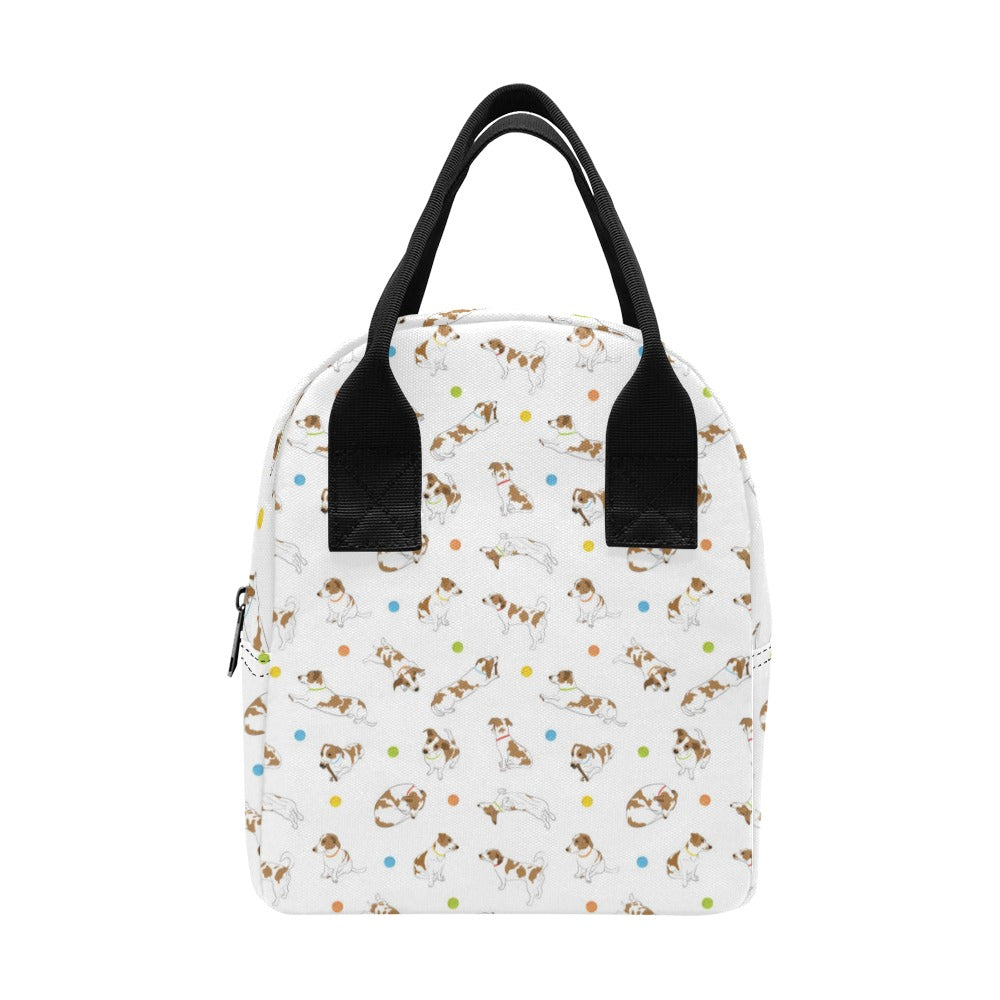 Russell Terriers With Balls Print Design LKS307 Insulated Lunch Bag