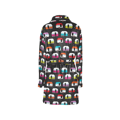 Camper Caravan Pattern Women's Fleece Robe