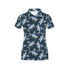 Flying Fish Pattern Print Design 04 Women's Polo Shirt