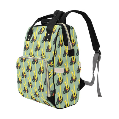 Saxophone Print Design LKS405 Diaper Bag Backpack