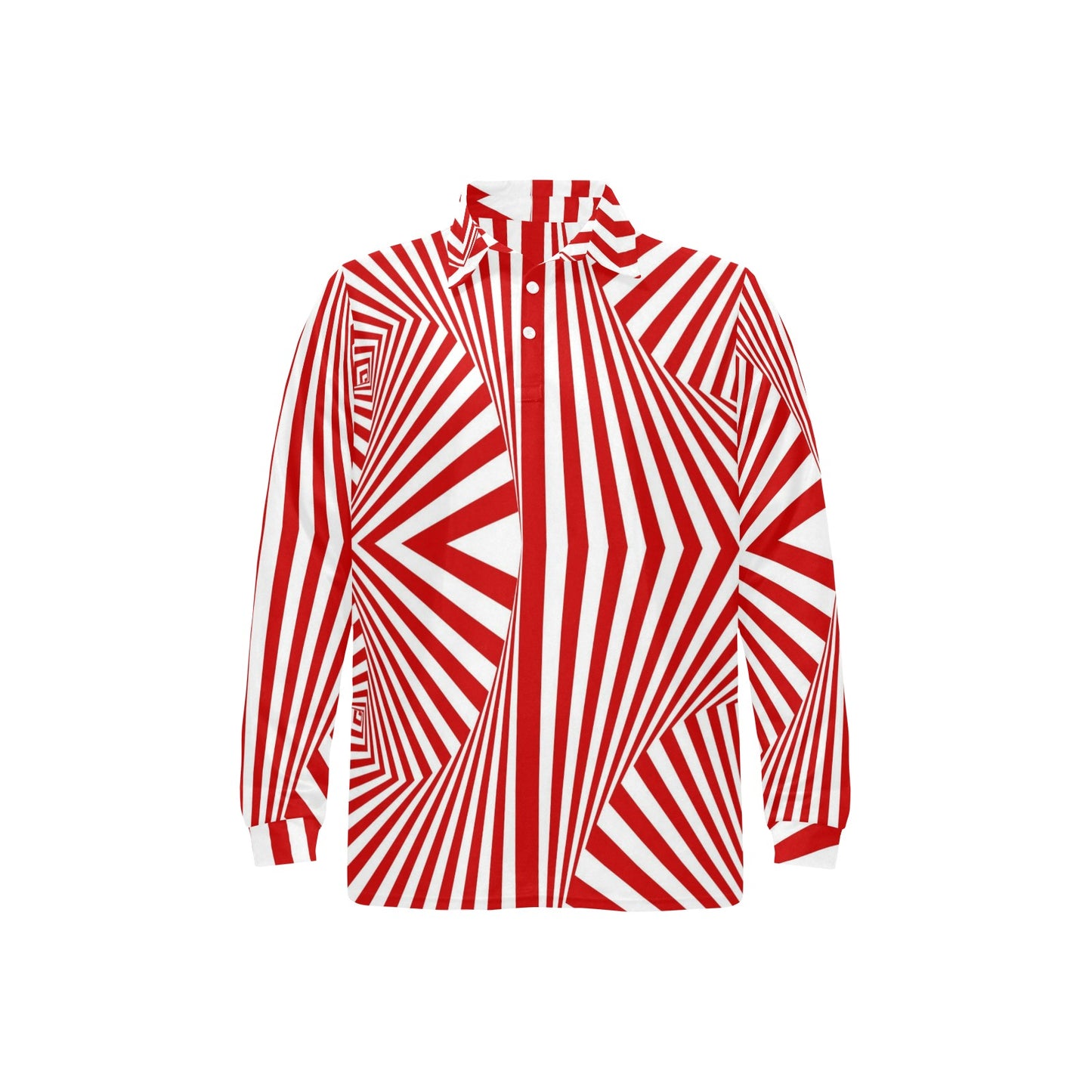 Vortex Print Design LKS304 Long Sleeve Polo Shirt For Men's