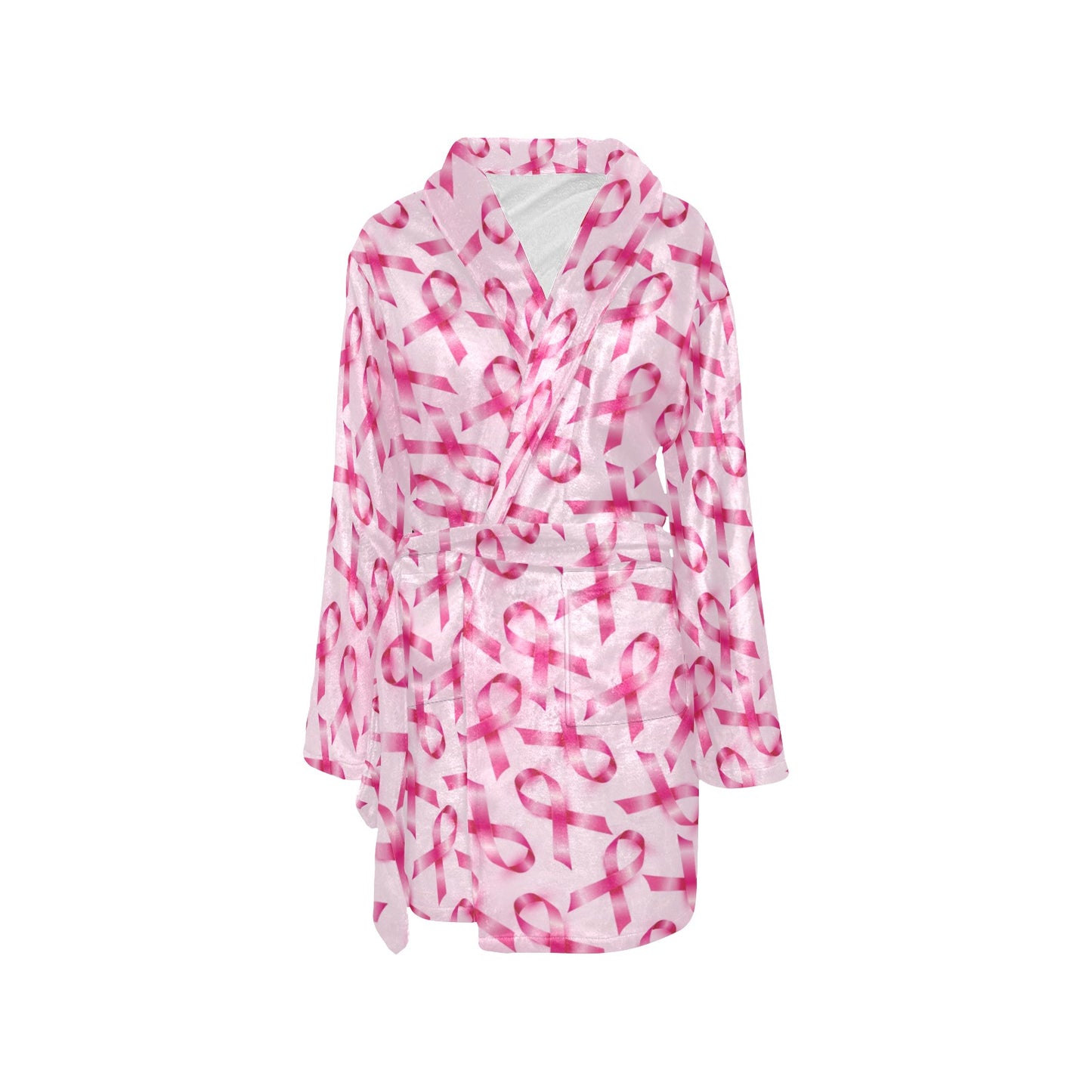 Breast cancer Pattern Print Design 04 Women's Fleece Robe