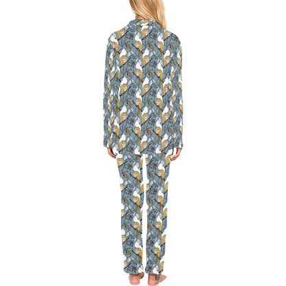 Squirrel Print Design LKS305 Women's Long Pajama Set