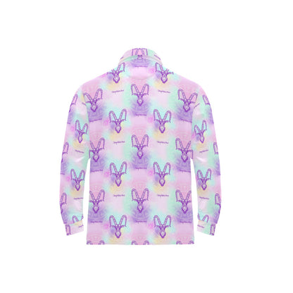 Capricorn Zodiac Pattern Print Design 02 Long Sleeve Polo Shirt For Men's