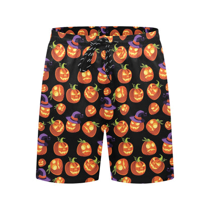 Witch Pumpkin Halloween Print LKS302 Men's Swim Trunks Beach Shorts