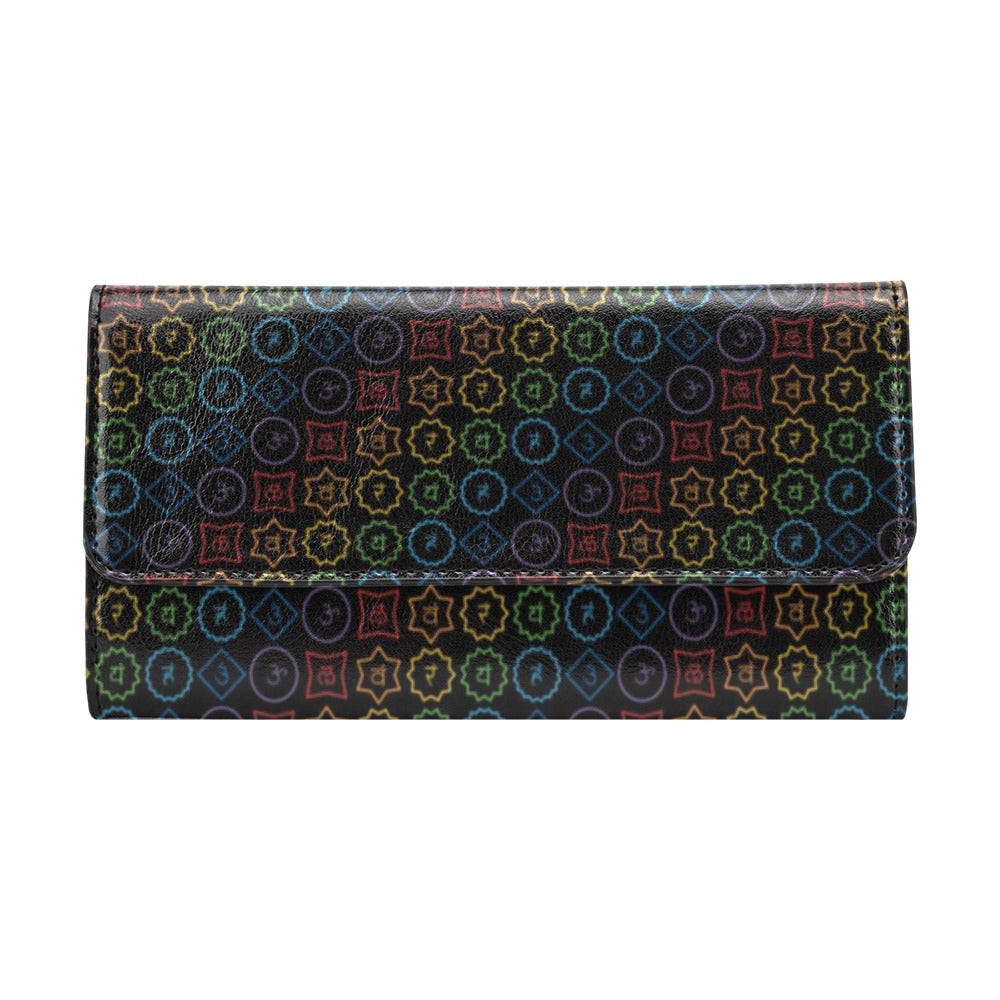 Chakra Colorful Symbol Pattern Women's Trifold Wallet