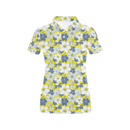 Daffodils Pattern Print Design 01 Women's Polo Shirt