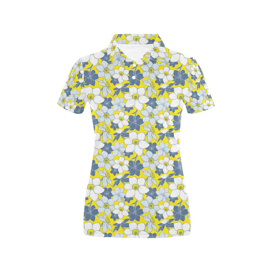 Daffodils Pattern Print Design 01 Women's Polo Shirt